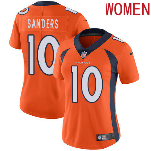 2019 Women Denver Broncos #10 Sanders orange Nike Vapor Untouchable Limited NFL Jersey->denver broncos->NFL Jersey